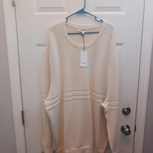 Elegant Cream Women's Sweater by Calvin Klein